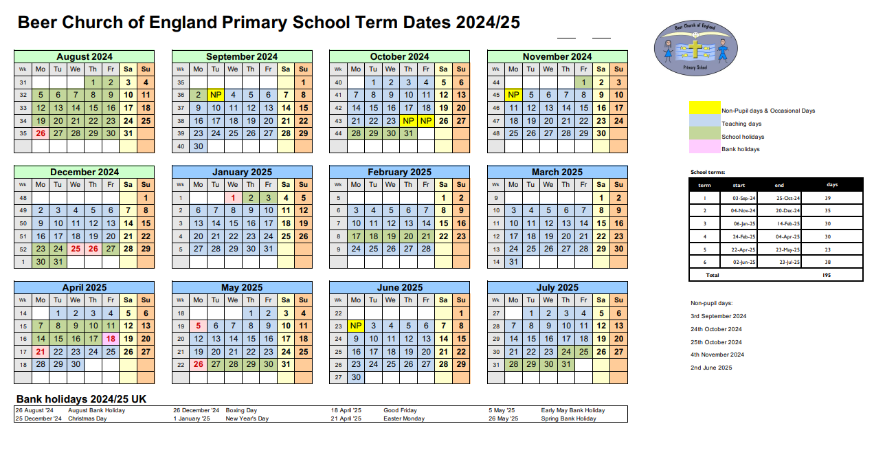 Term dates 24 25